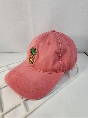 Ron Jon Surf Shop Pineapple Womens Pink Cloth Ball Cap
